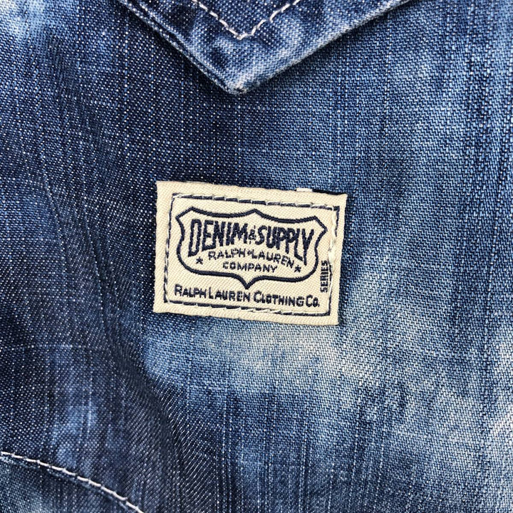 Ralph Lauren DENIM AND SUPPLY Tie-Dye Pattern Long-Sleeve Western Shirt (Men's Size M) others blue type Vintage Second Hand