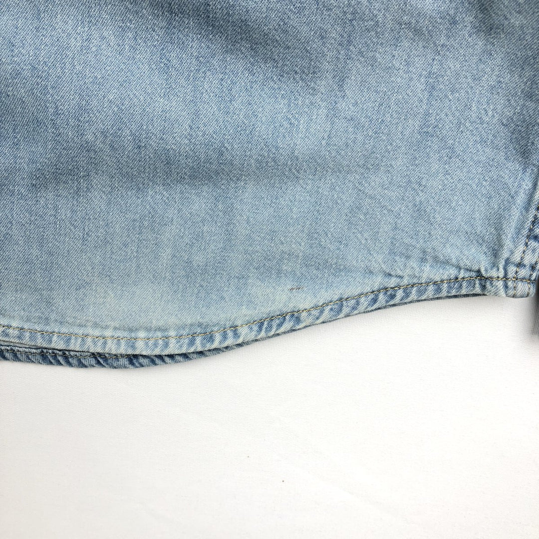 Levi's Standard Long-Sleeve Denim Western Shirt, Men's Size L (approx.) cotton blue type Vintage Second Hand
