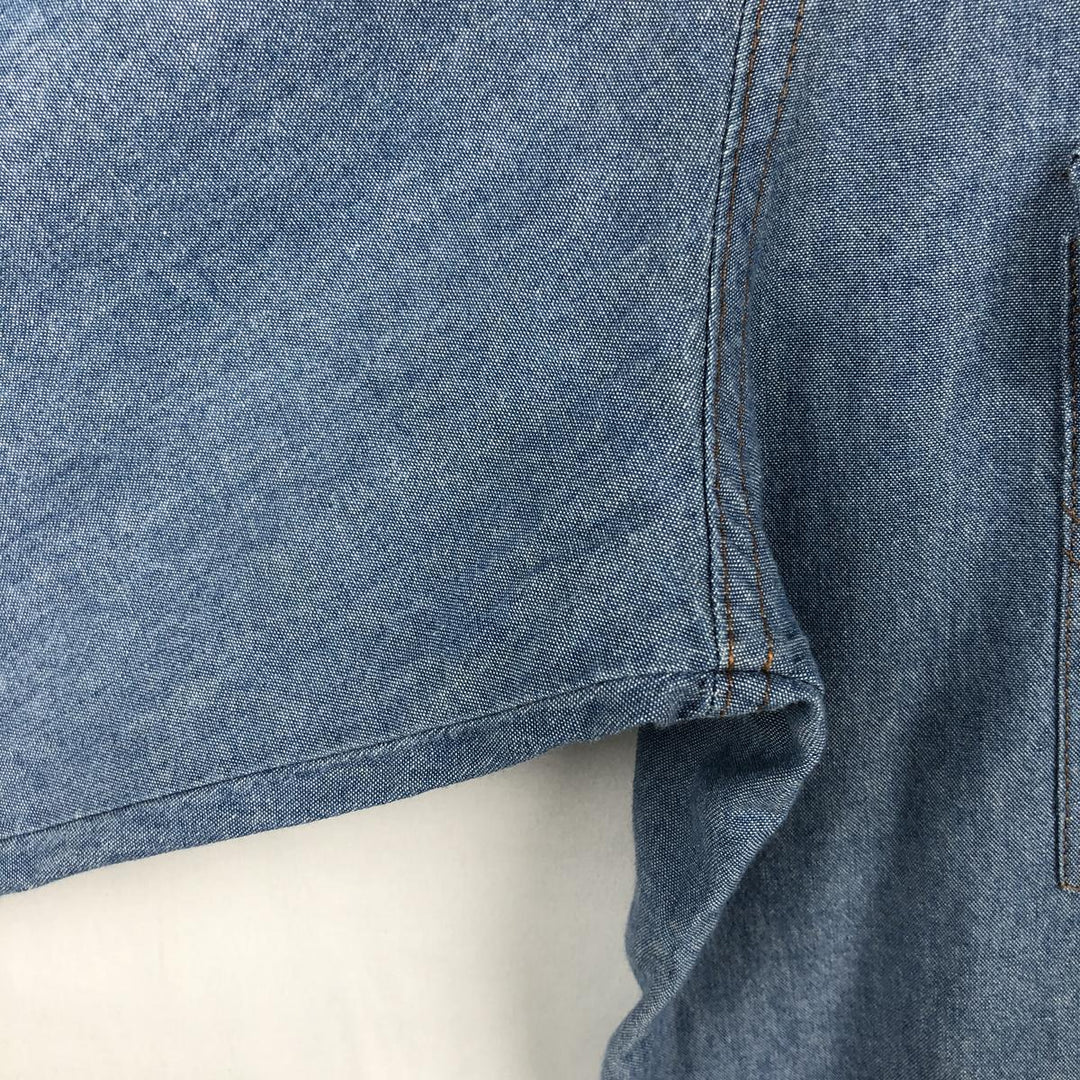Wrangler Long-Sleeve Western Shirt, Men's Size L (approx.) cotton blue type Vintage Second Hand