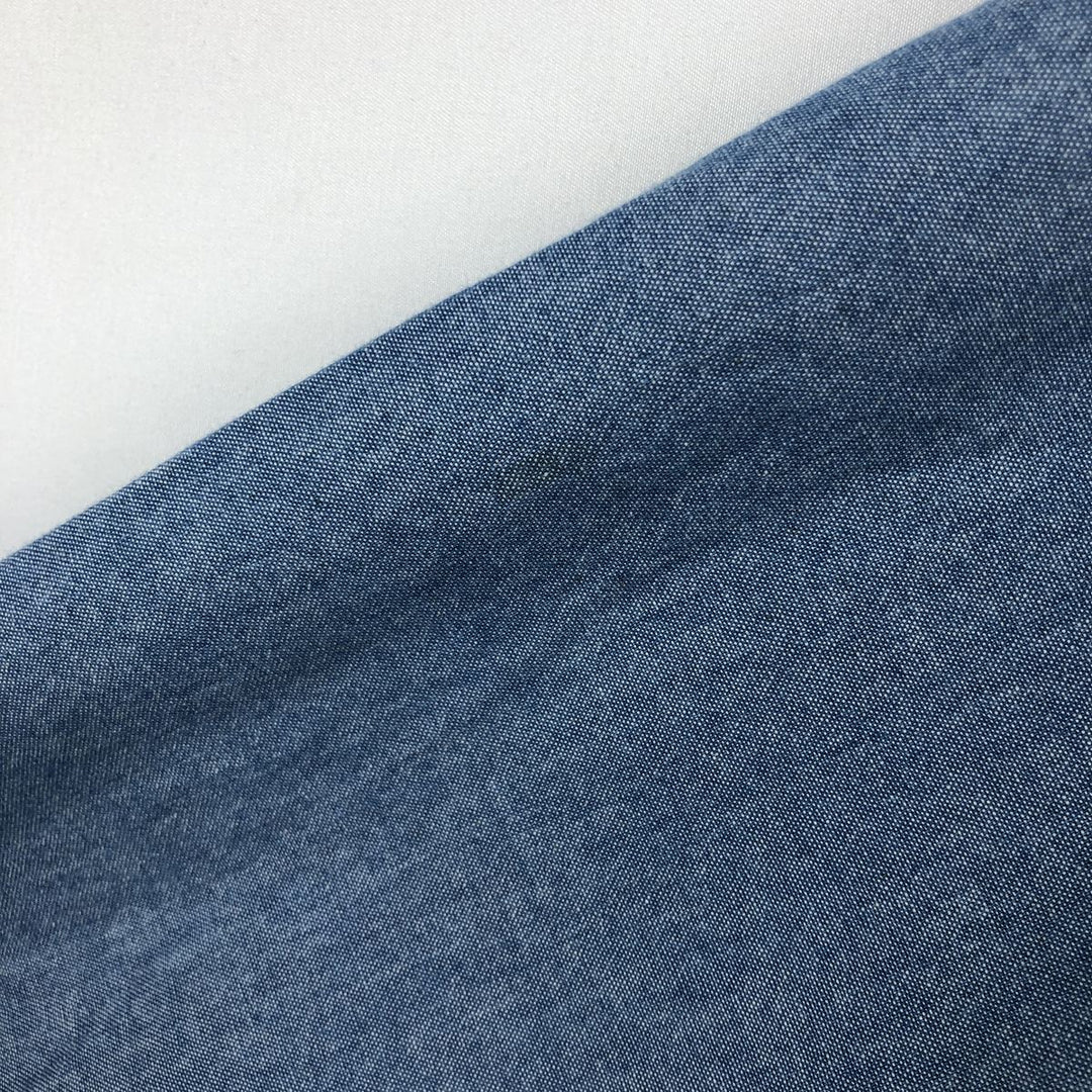 Wrangler Long-Sleeve Western Shirt, Men's Size L (approx.) cotton blue type Vintage Second Hand
