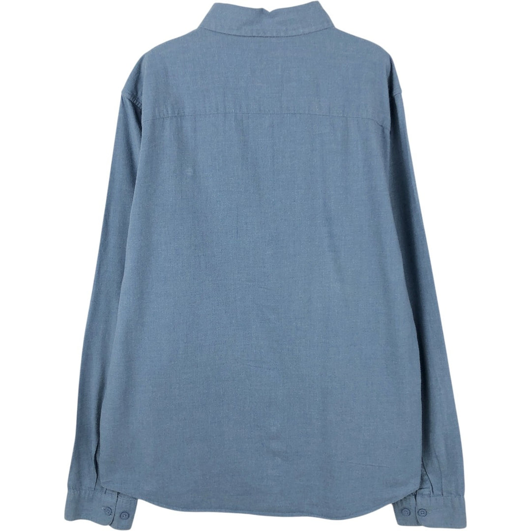 Patagonia Organic Cotton Vyosaliba Pima Cotton Shirt 53900FA20 Long Sleeve Button-Down Shirt Men's Size M Organic cotton blue type Vintage Second Hand