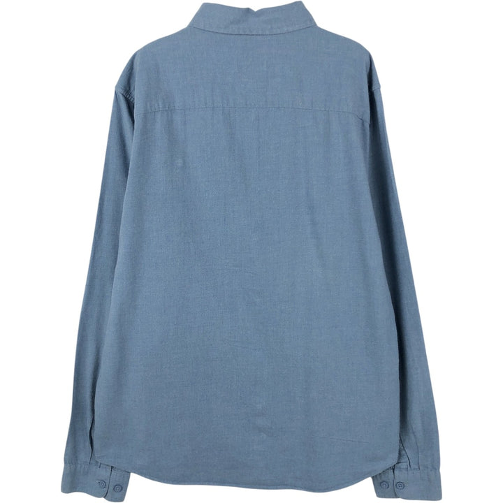 Patagonia Organic Cotton Vyosaliba Pima Cotton Shirt 53900FA20 Long Sleeve Button-Down Shirt Men's Size M Organic cotton blue type Vintage Second Hand