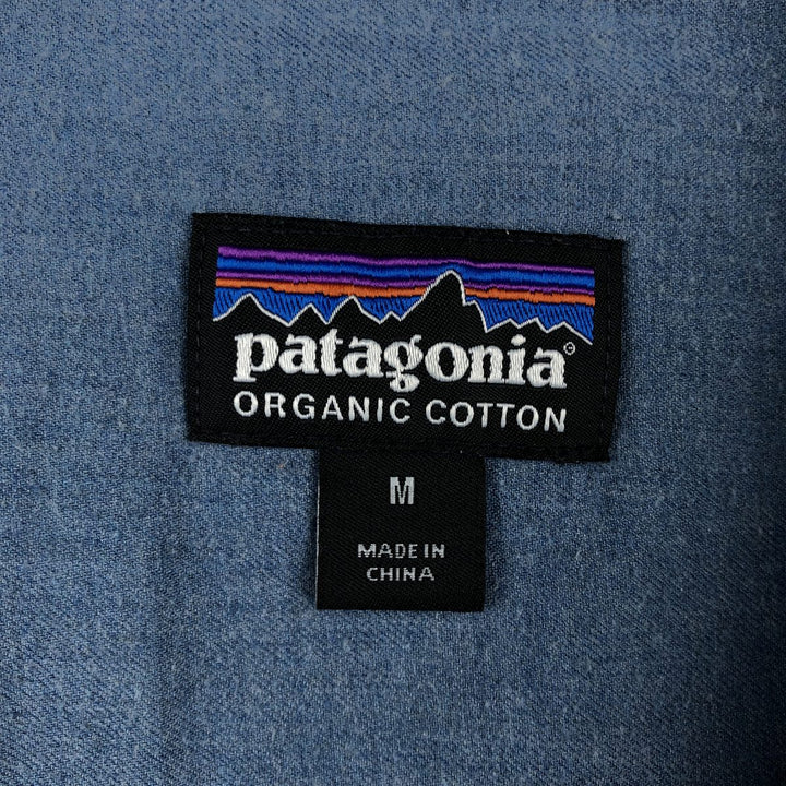 Patagonia Organic Cotton Vyosaliba Pima Cotton Shirt 53900FA20 Long Sleeve Button-Down Shirt Men's Size M Organic cotton blue type Vintage Second Hand