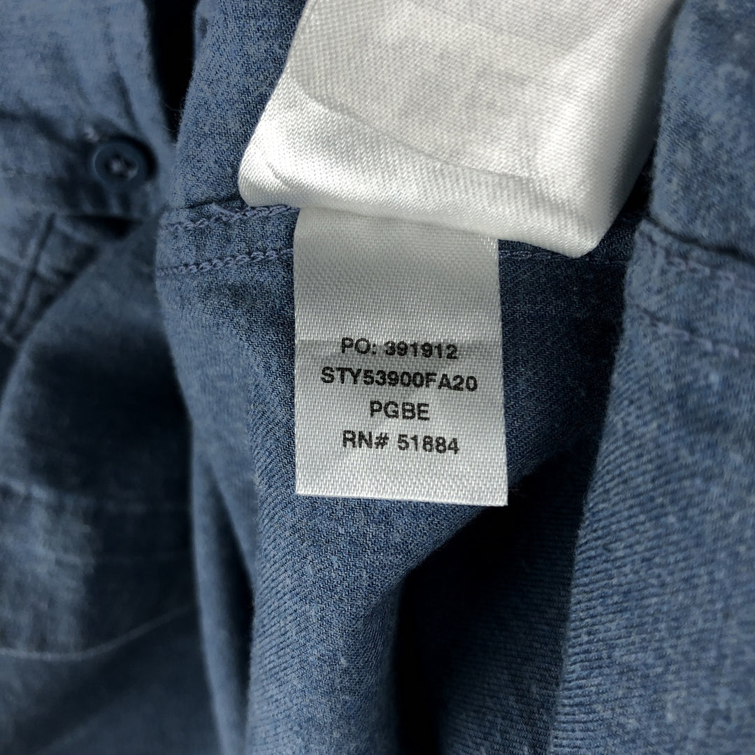 Patagonia Organic Cotton Vyosaliba Pima Cotton Shirt 53900FA20 Long Sleeve Button-Down Shirt Men's Size M Organic cotton blue type Vintage Second Hand