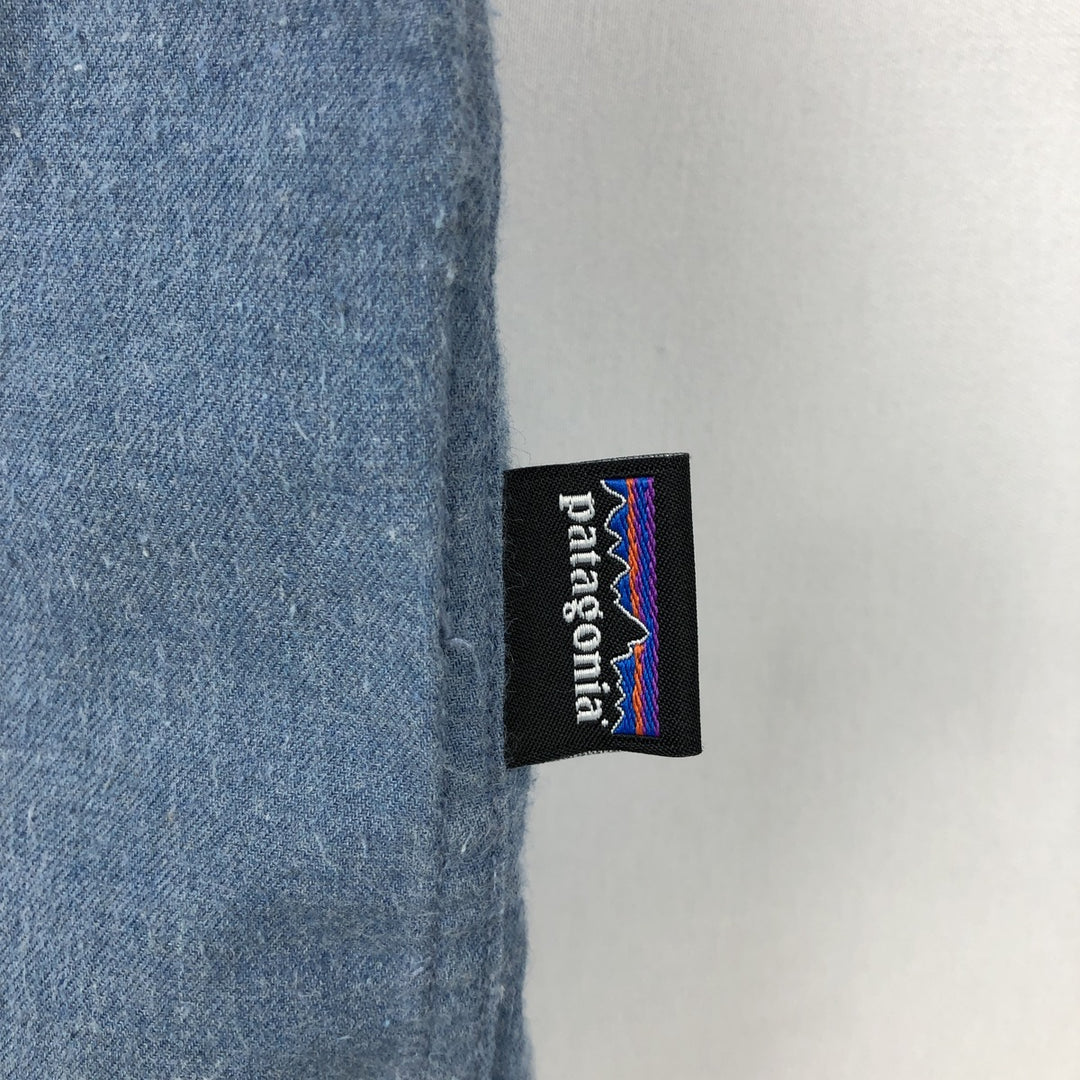 Patagonia Organic Cotton Vyosaliba Pima Cotton Shirt 53900FA20 Long Sleeve Button-Down Shirt Men's Size M Organic cotton blue type Vintage Second Hand