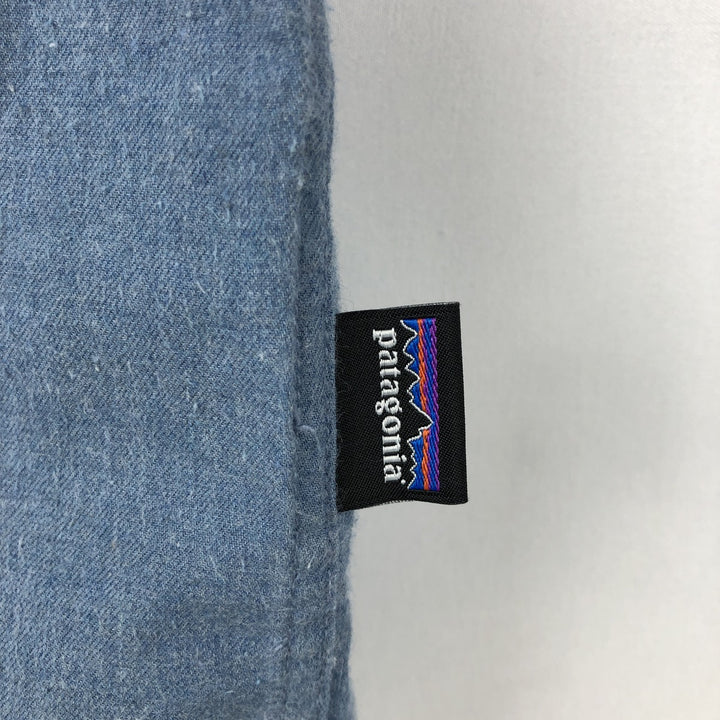 Patagonia Organic Cotton Vyosaliba Pima Cotton Shirt 53900FA20 Long Sleeve Button-Down Shirt Men's Size M Organic cotton blue type Vintage Second Hand