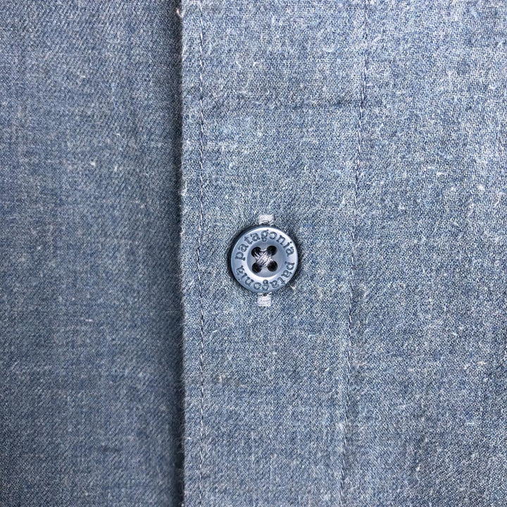 Patagonia Organic Cotton Vyosaliba Pima Cotton Shirt 53900FA20 Long Sleeve Button-Down Shirt Men's Size M Organic cotton blue type Vintage Second Hand