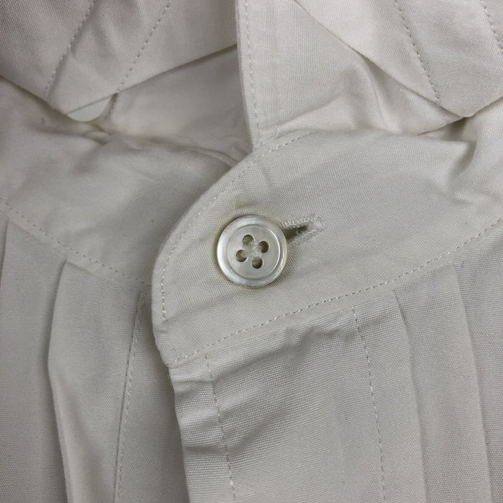 Brooks Brothers Est.1818 Pleated Dress Shirt, Tuxedo Shirt, Cuff Shirt, Men's Size M (approx.) cotton white type Vintage Second Hand