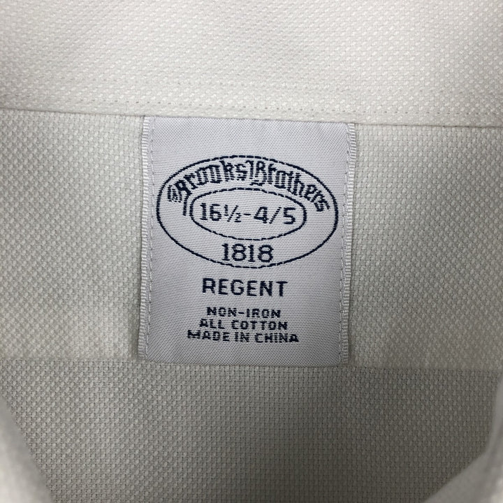 Brooks Brothers 1818 REGENT Wide Collar Long Sleeve Cotton Shirt Men's Size L cotton white type Vintage Second Hand