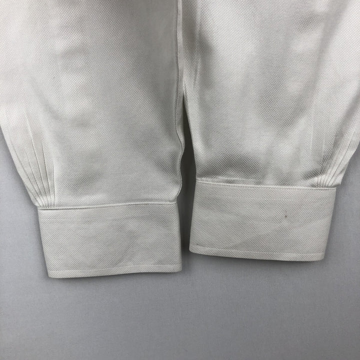 Brooks Brothers 1818 REGENT Wide Collar Long Sleeve Cotton Shirt Men's Size L cotton white type Vintage Second Hand