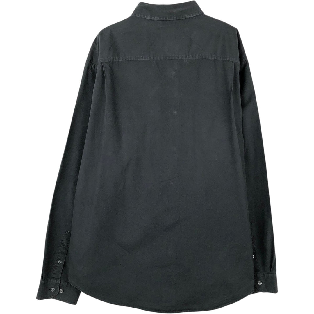 90'S GAP (Old GAP) Long-Sleeve Button-Down Shirt, Men's Size L (Equivalent), Vintage cotton black type Vintage Second Hand