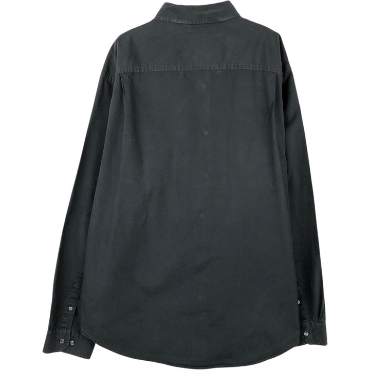 90'S GAP (Old GAP) Long-Sleeve Button-Down Shirt, Men's Size L (Equivalent), Vintage cotton black type Vintage Second Hand