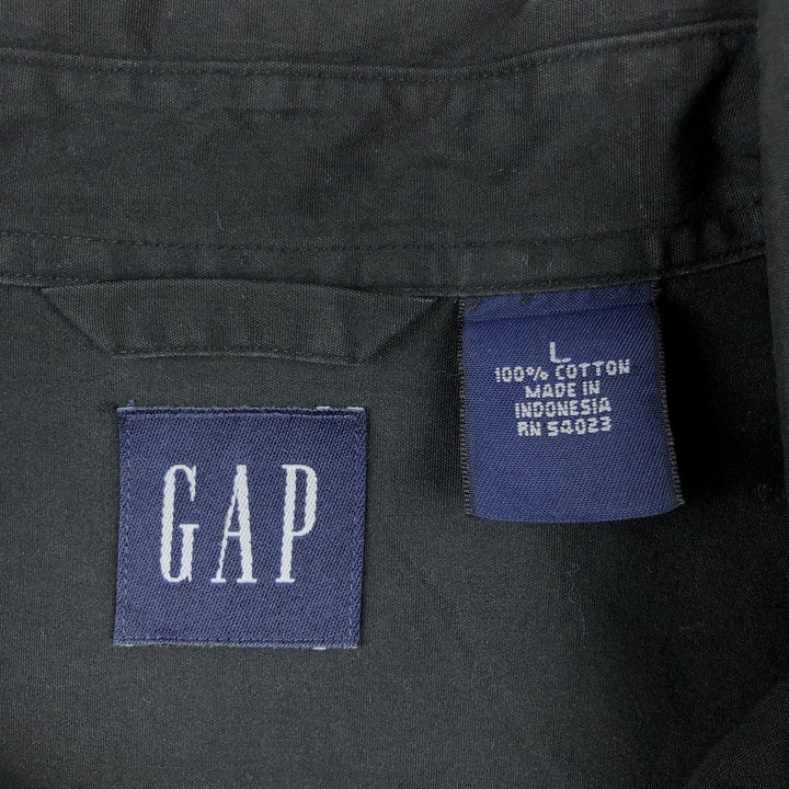 90'S GAP (Old GAP) Long-Sleeve Button-Down Shirt, Men's Size L (Equivalent), Vintage cotton black type Vintage Second Hand