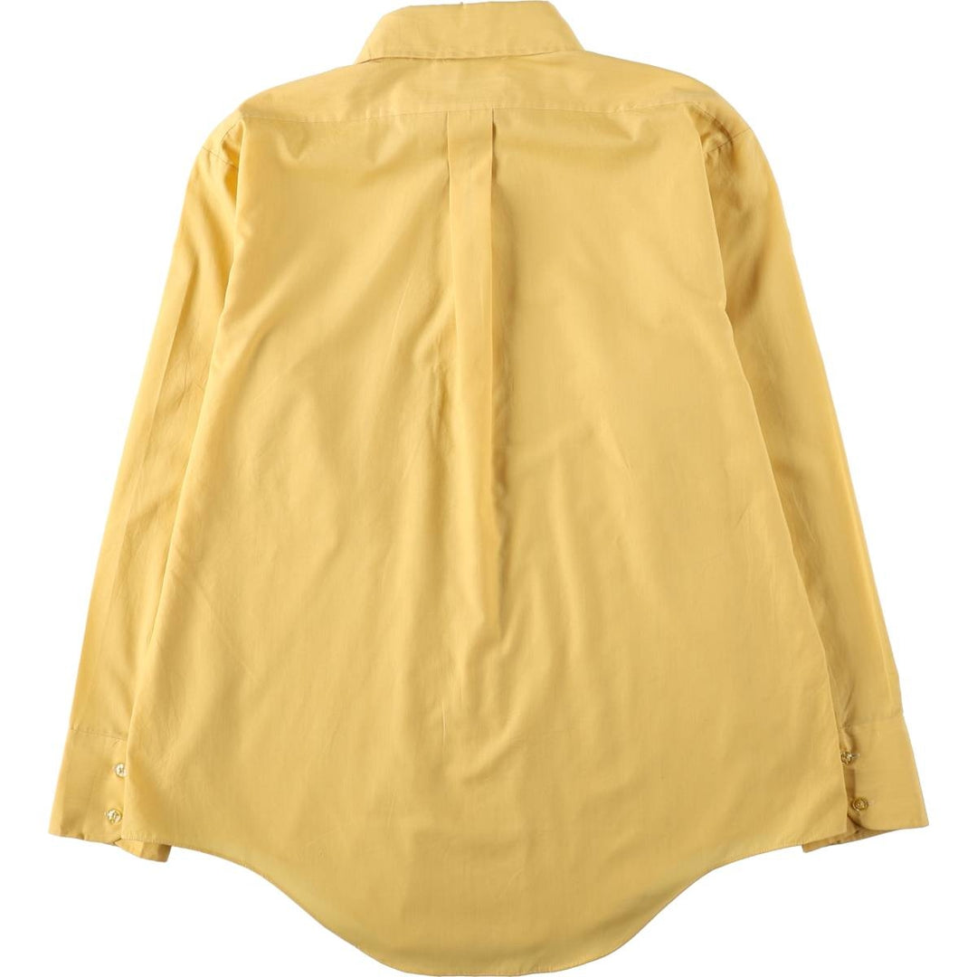 1970'S Marlboro Long-Sleeve Poly-Cotton Shirt, Men's Size XL (Equivalent), Vintage polyester yellow type Vintage Second Hand