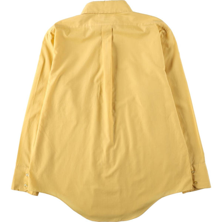 1970'S Marlboro Long-Sleeve Poly-Cotton Shirt, Men's Size XL (Equivalent), Vintage polyester yellow type Vintage Second Hand