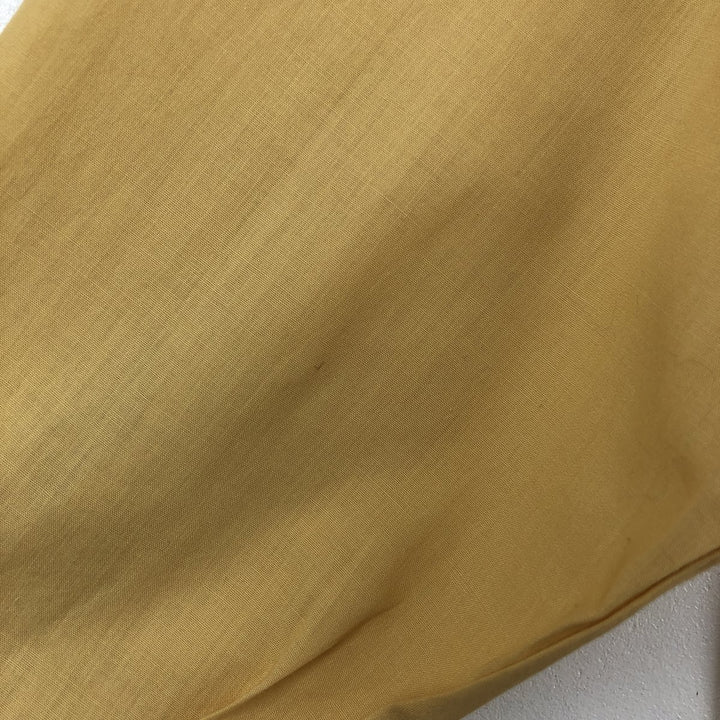 1970'S Marlboro Long-Sleeve Poly-Cotton Shirt, Men's Size XL (Equivalent), Vintage polyester yellow type Vintage Second Hand