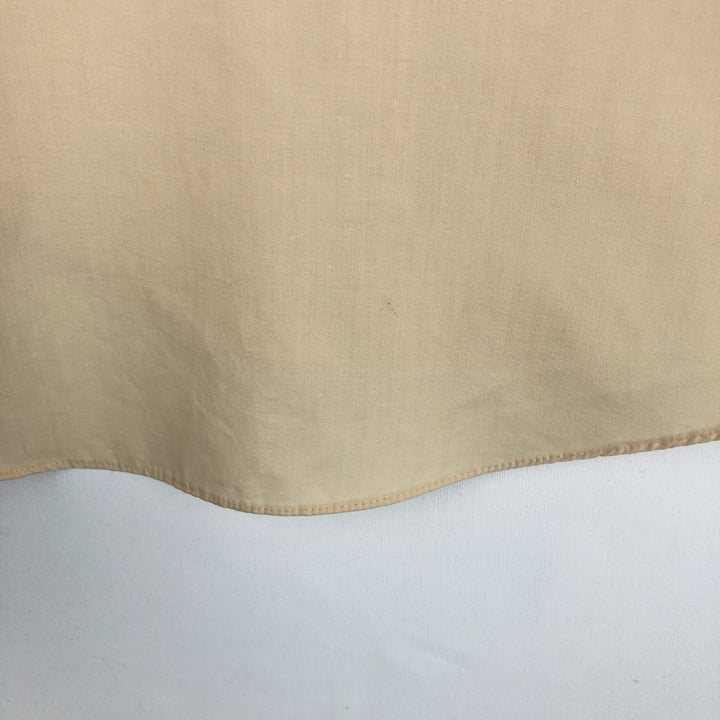 ~90'S Fruit of the Loom Long-Sleeve Polyester Shirt, Men's Size L (approx.) polyester Beige type Vintage Second Hand