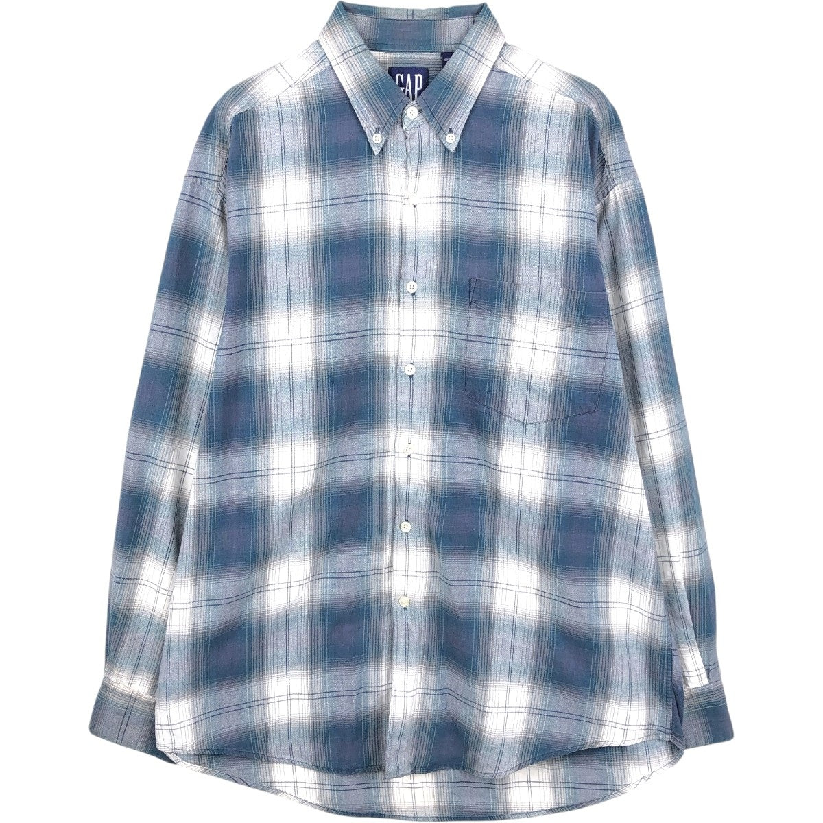 90年代 ギャップ GAP オールドギャップ オンブレチェック 長袖 ボタン