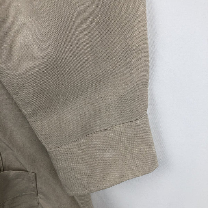 CUBAVERA Long-Sleeve Mexican Shirt, Cuban Shirt, Men's Size XL (Equivalent), Boxy Shirt Lamy Beige type Vintage Second Hand