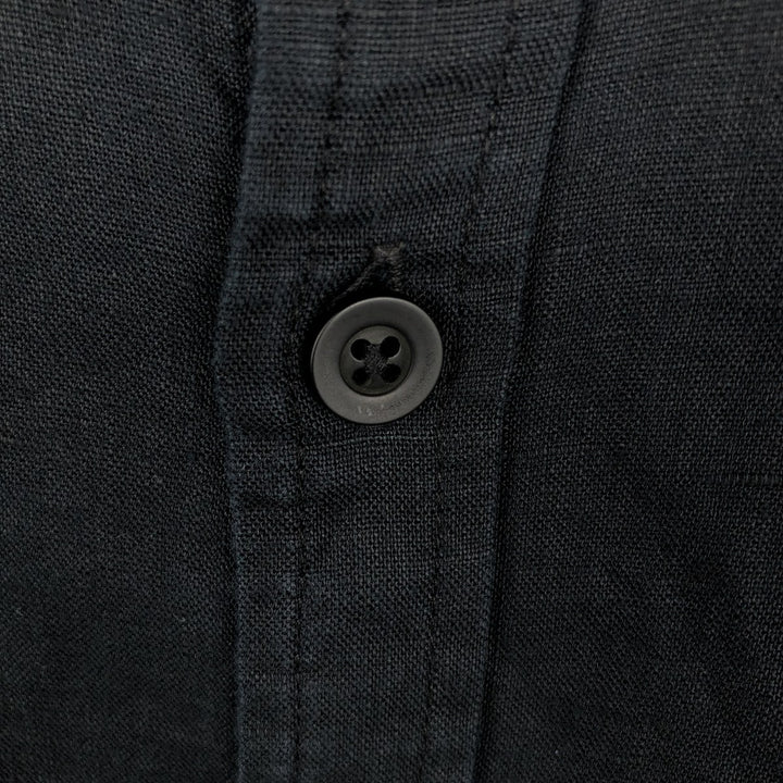 CUBAVERA Long-Sleeve Mexican Shirt, Cuban Shirt, Boxy Shirt, Men's Size L (approx.) linen black type Vintage Second Hand