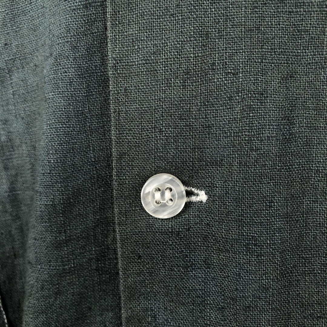 Presuel Open Collar Long Sleeve Mexican Shirt Cuban Shirt Box Shirt Men's Size S unclear Charcoal Vintage Second Hand
