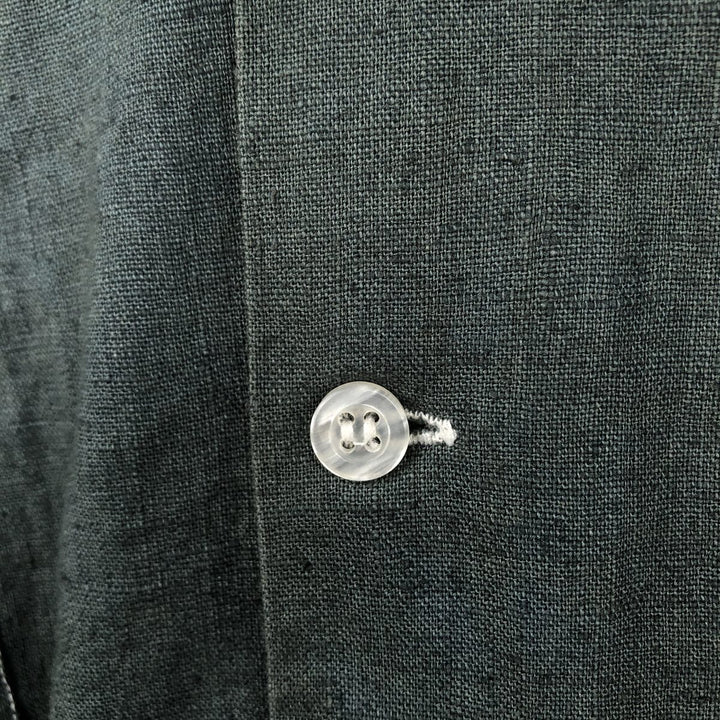 Presuel Open Collar Long Sleeve Mexican Shirt Cuban Shirt Box Shirt Men's Size S unclear Charcoal Vintage Second Hand