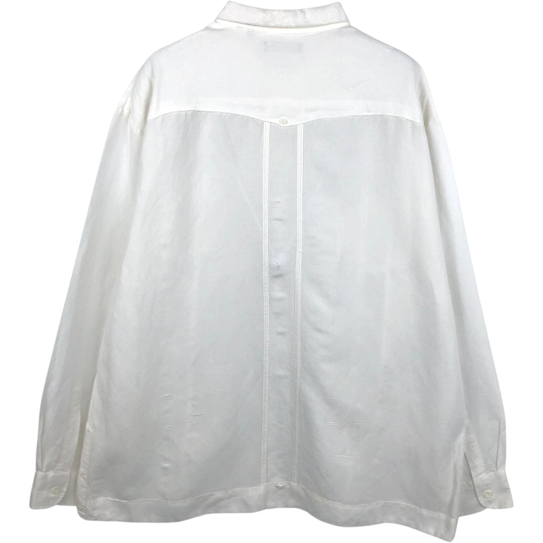 CUBAVERA Long-Sleeve Mexican Shirt, Cuban Shirt, Boxy Shirt, Men's Size L (approx.) unclear white type Vintage Second Hand