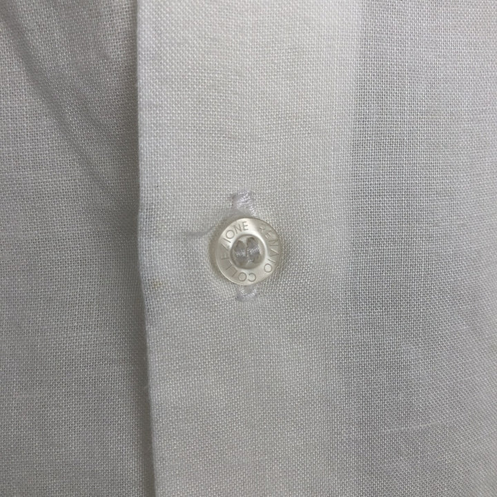 RENATO Long-Sleeve Mexican Shirt, Cuban Shirt, Boxy Shirt, Men's Size M (approx.) linen white type Vintage Second Hand