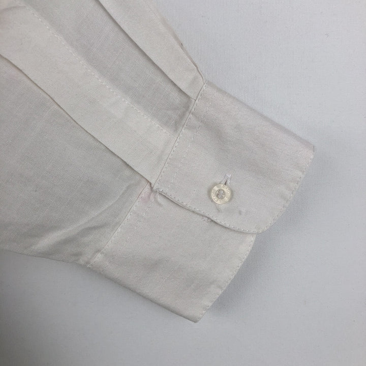 RENATO Long-Sleeve Mexican Shirt, Cuban Shirt, Boxy Shirt, Men's Size M (approx.) linen white type Vintage Second Hand