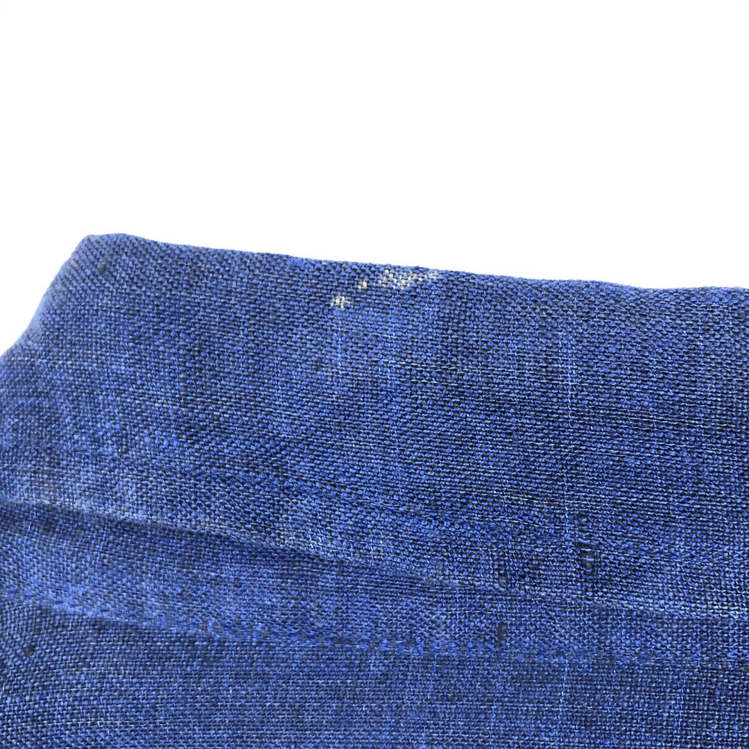 MIRTO CLASSIC LINE Long-Sleeve Mexican Shirt, Cuban Shirt, Boxy Shirt, Men's Size L (approx.) linen Navy blue Vintage Second Hand