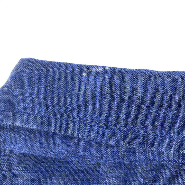 MIRTO CLASSIC LINE Long-Sleeve Mexican Shirt, Cuban Shirt, Boxy Shirt, Men's Size L (approx.) linen Navy blue Vintage Second Hand