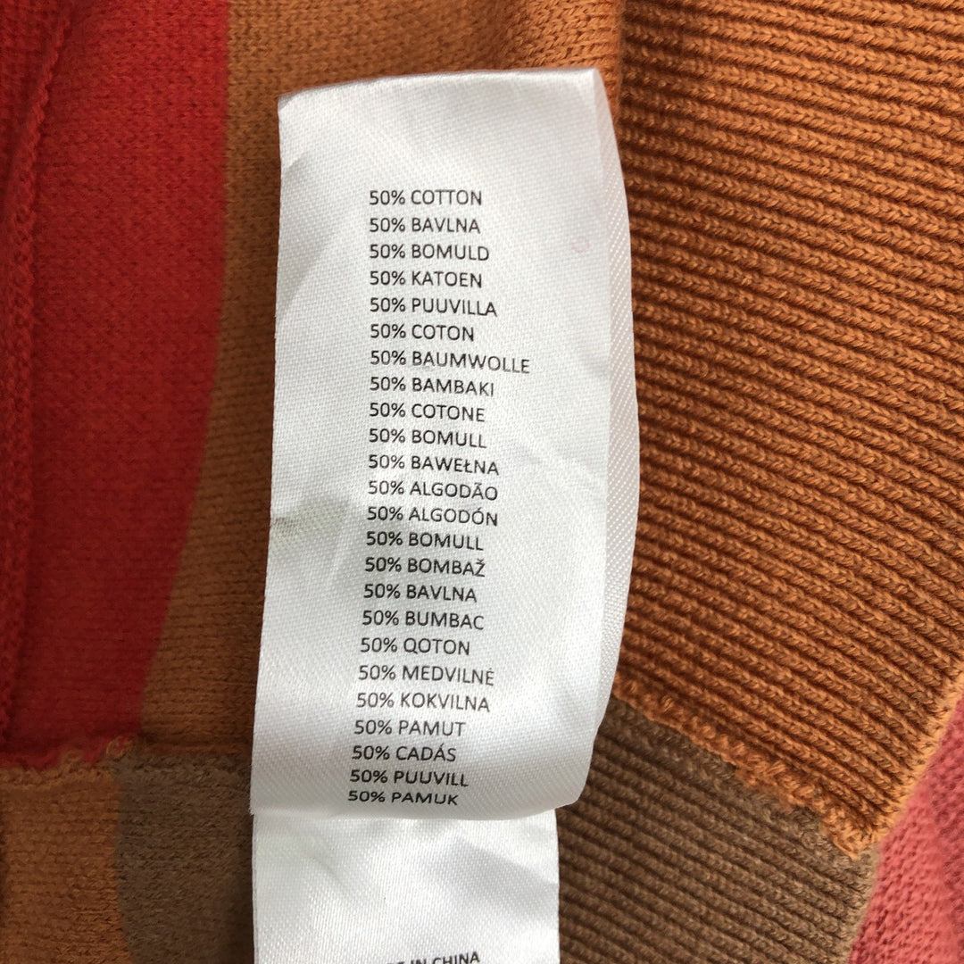 Paul Smith PS Crazy Pattern Cotton x Merino Wool Knit Sweater, Men's Size XL (approx.) Merino wool red type Vintage Second Hand