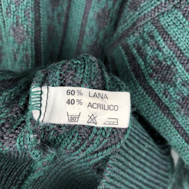 TORRADAS All-over Stripe Pattern Rib-Knit Wool Sweater, Men's XL (approx.) wool gray type Vintage Second Hand
