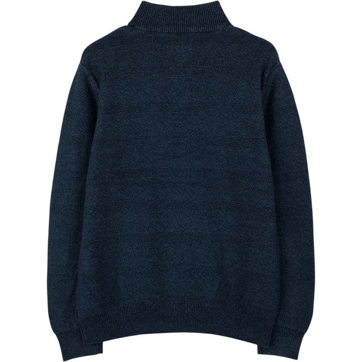 Ralph Lauren CHAPS Cotton Knit Half-Button Sweater, Men's Size M (approx.) cotton blue type Vintage Second Hand
