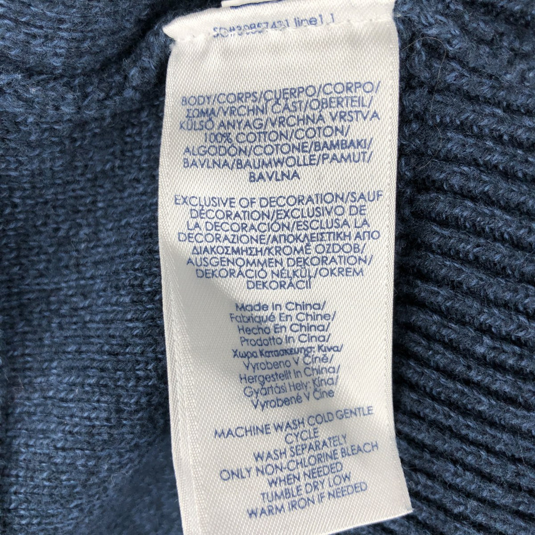 Ralph Lauren CHAPS Cotton Knit Half-Button Sweater, Men's Size M (approx.) cotton blue type Vintage Second Hand