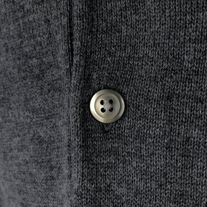 Allen Solly Wide Collar Polo Knit Sweater, Men's Size XL (approx.) cotton gray type Vintage Second Hand