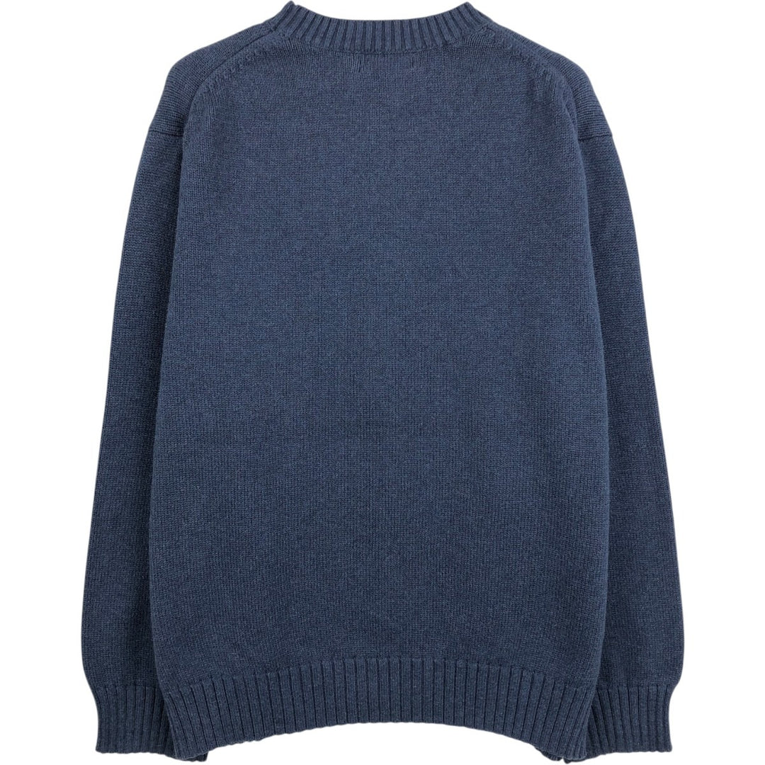 NAUTICA Cotton Knit Sweater, Men's Size XL cotton blue type Vintage Second Hand