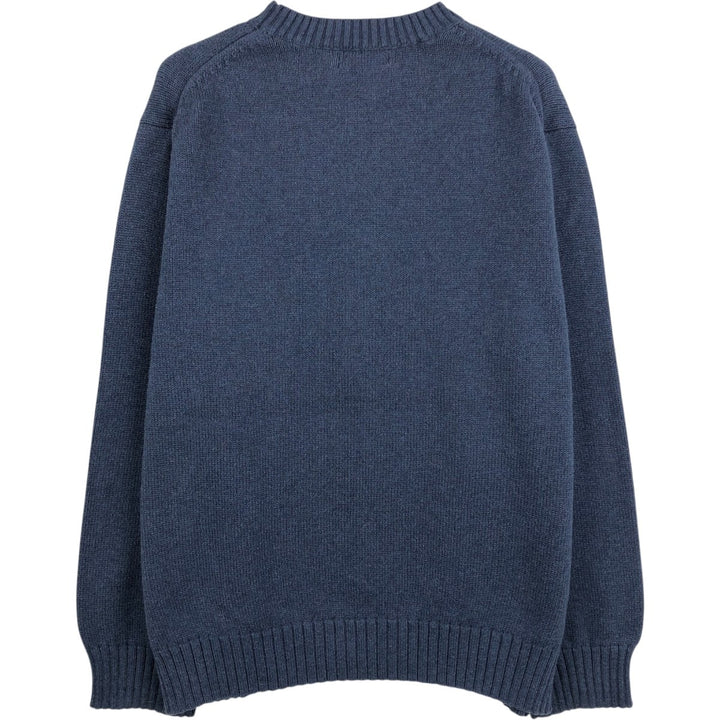 NAUTICA Cotton Knit Sweater, Men's Size XL cotton blue type Vintage Second Hand