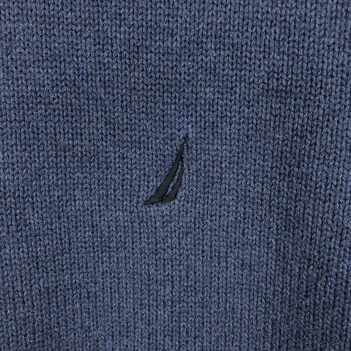NAUTICA Cotton Knit Sweater, Men's Size XL cotton blue type Vintage Second Hand