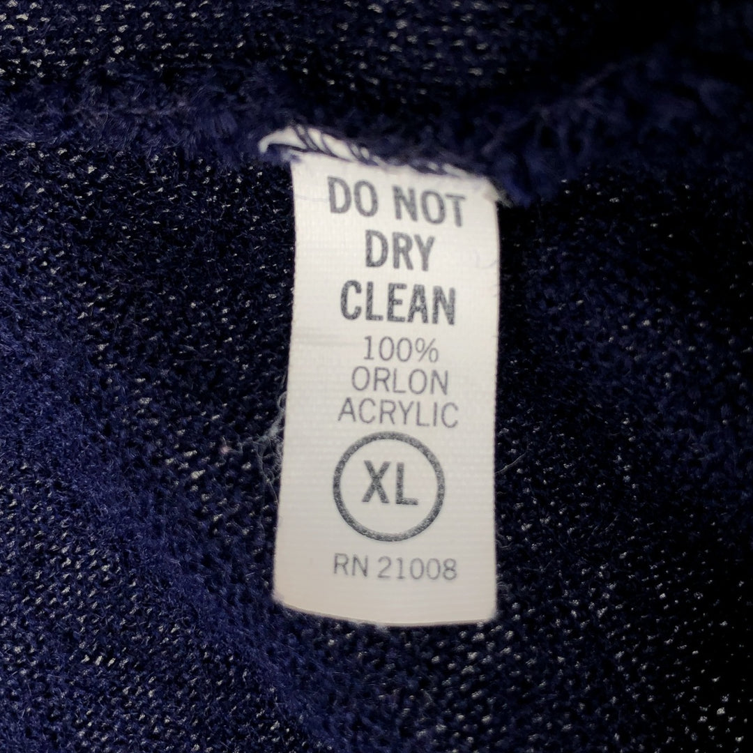 Vintage 1970'S Lacoste IZOD V-neck acrylic knit sweater, men's size XL Oron Acrylic navy blue type Vintage Second Hand