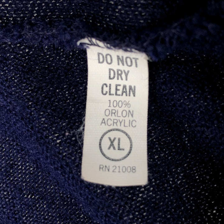 Vintage 1970'S Lacoste IZOD V-neck acrylic knit sweater, men's size XL Oron Acrylic navy blue type Vintage Second Hand