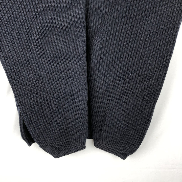 1990'S Tommy Hilfiger Rib-Knit Cotton Sweater, Men's Size M (approx.), Vintage cotton navy blue type Vintage Second Hand