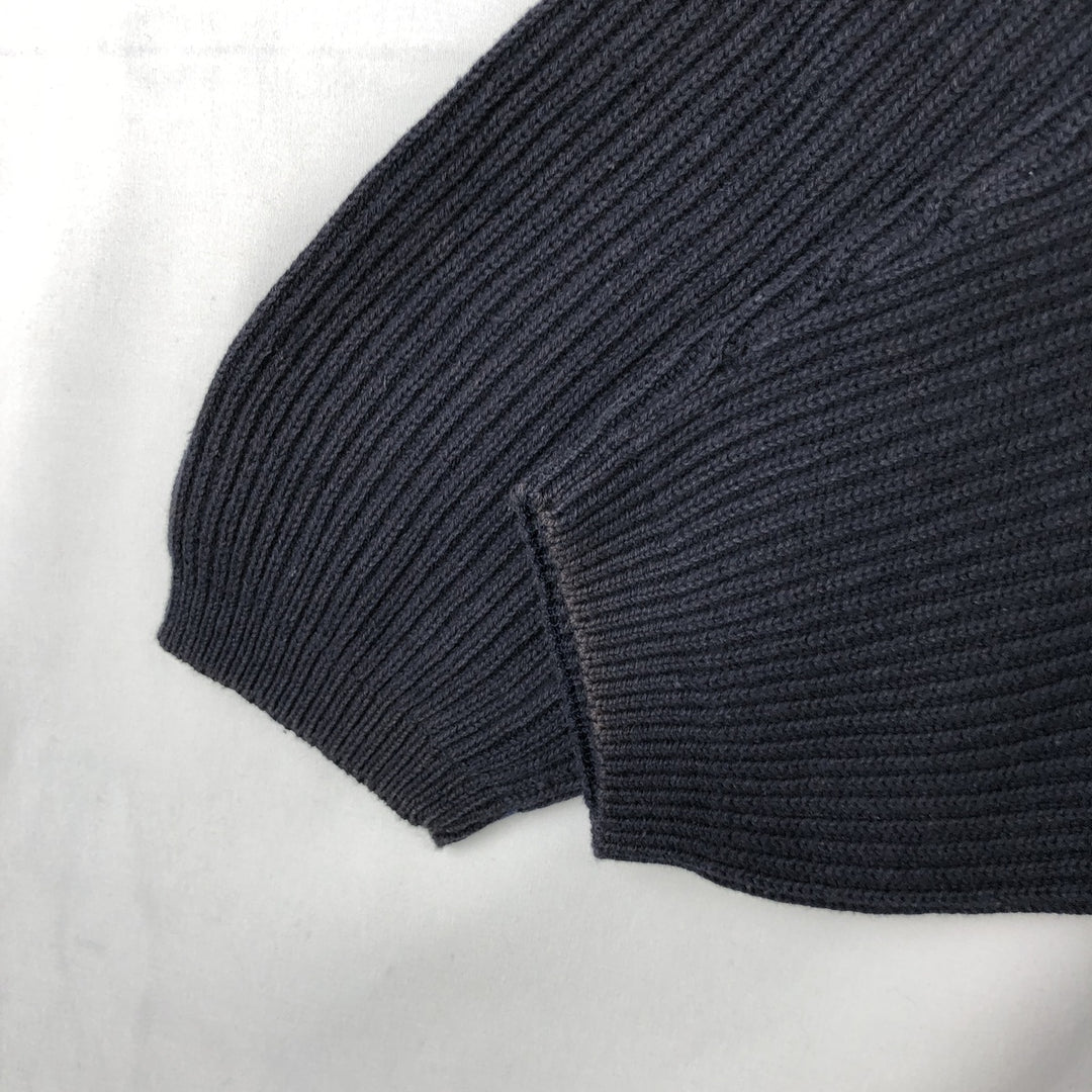 1990'S Tommy Hilfiger Rib-Knit Cotton Sweater, Men's Size M (approx.), Vintage cotton navy blue type Vintage Second Hand