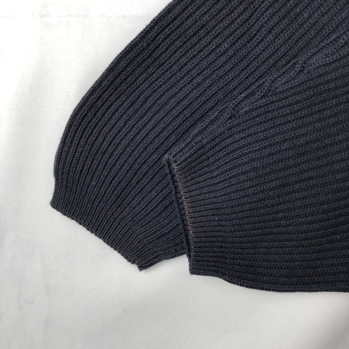 1990'S Tommy Hilfiger Rib-Knit Cotton Sweater, Men's Size M (approx.), Vintage cotton navy blue type Vintage Second Hand