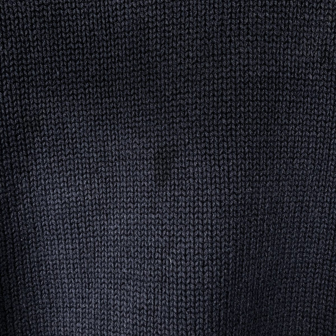 Tommy Hilfiger Cotton Knit Sweater, Men's Size L cotton navy blue type Vintage Second Hand