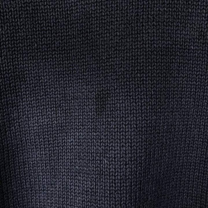 Tommy Hilfiger Cotton Knit Sweater, Men's Size L cotton navy blue type Vintage Second Hand