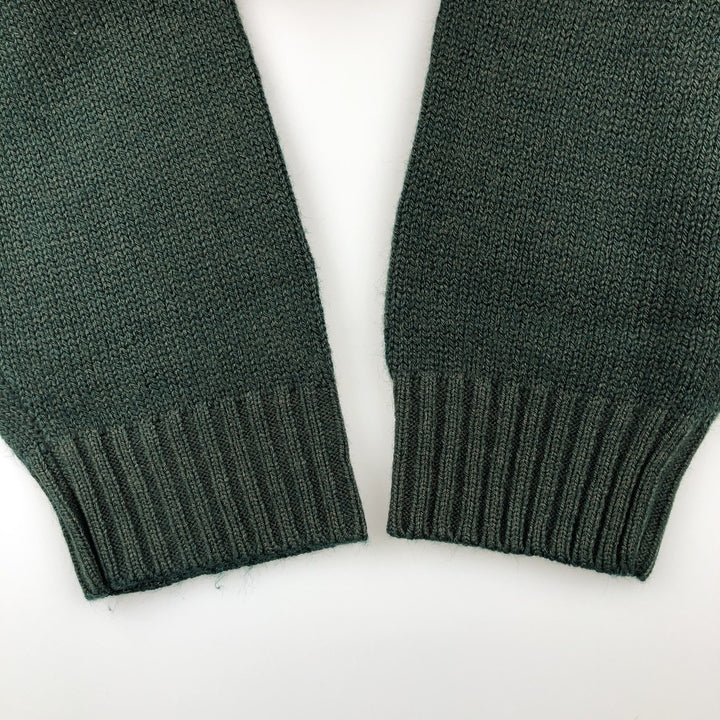 Lacoste CHEMISE French Lacoste wool x acrylic knit sweater, made in Spain, men's size L. acrylic green type Vintage Second Hand