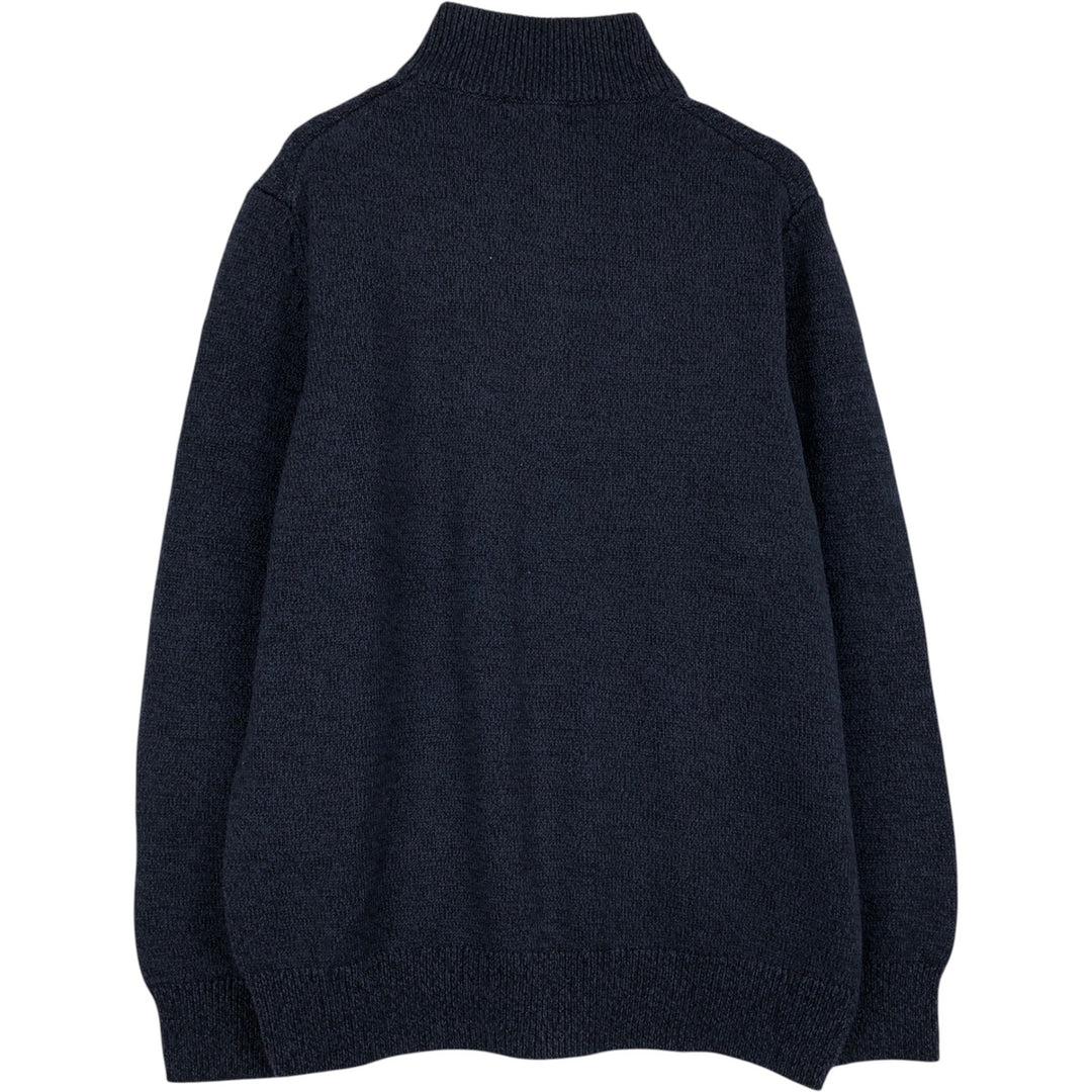 Calvin Klein Jeans Cotton Knit Half-Zip Sweater, Men's Size XL cotton navy blue type Vintage Second Hand