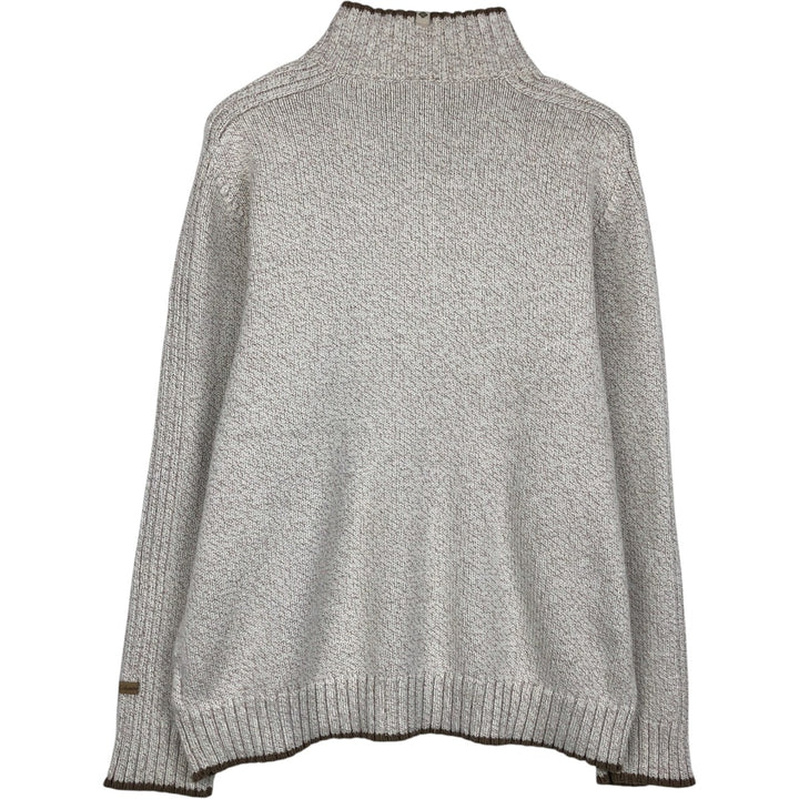 Columbia Cotton Knit Half-Zip Sweater, Men's Size L cotton gray type Vintage Second Hand