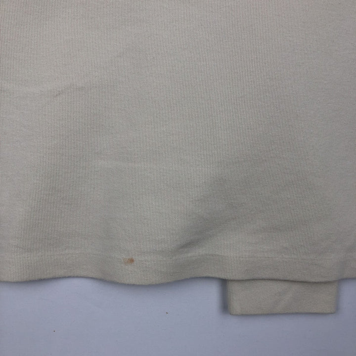 Ralph Lauren ESTATE RIB Rib Knit Half-Zip Sweatshirt (Men's Size L) cotton unbleached Vintage Second Hand